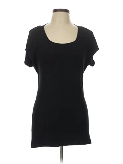 Pre-owned Cabi Short Sleeve Top Black Scoop Neck Tops