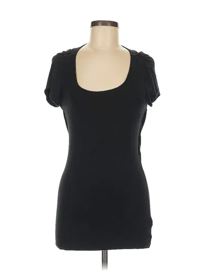 Pre-owned Cabi Short Sleeve Top Black Sweetheart Neckline Tops