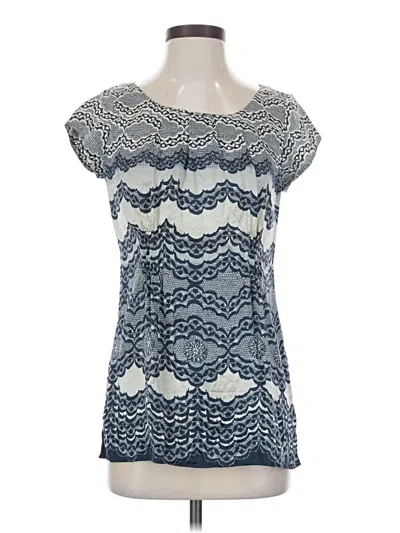 Pre-owned Cabi Short Sleeve Top Blue Scoop Neck Tops