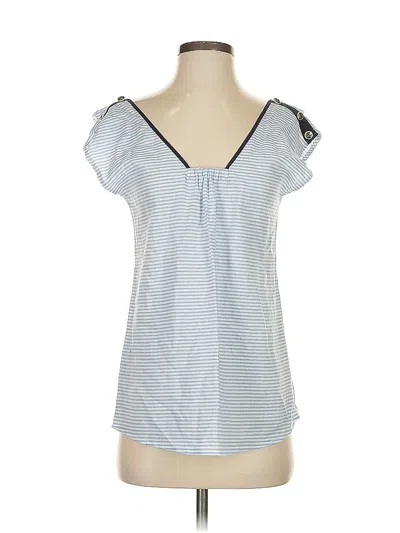 Pre-owned Cabi Short Sleeve Top Blue Sweetheart Neckline Tops