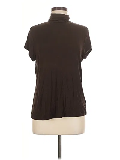 Pre-owned Cabi Short Sleeve Top Brown Cowl Neck Tops