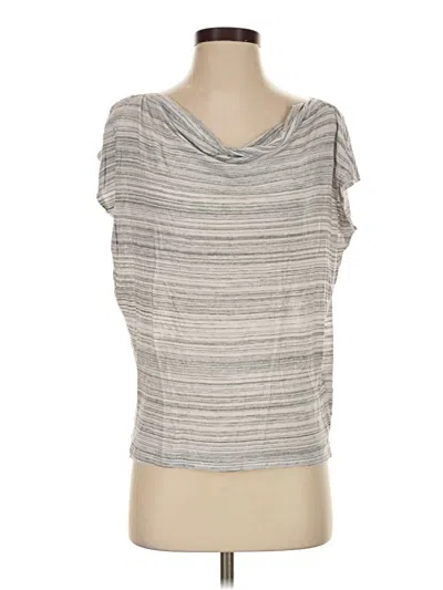 Pre-owned Cabi Short Sleeve Top Gray Cowl Neck Tops