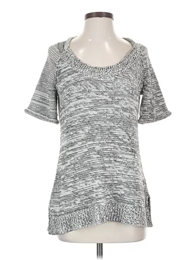 Pre-owned Cabi Short Sleeve Top Gray Scoop Neck Tops