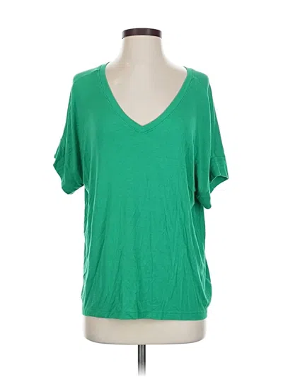 Pre-owned Cabi Short Sleeve Top Green V Neck Tops