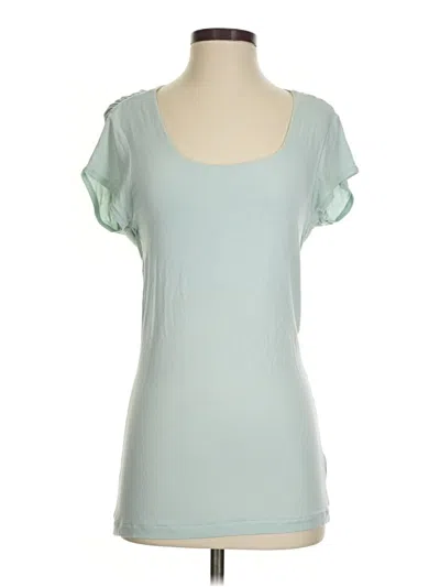 Pre-owned Cabi Short Sleeve Top Teal Sweetheart Neckline Tops