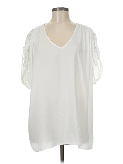 Pre-owned Cabi Short Sleeve T-shirt In Ivory