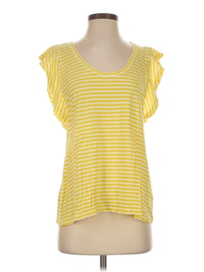 Pre-owned Cabi Short Sleeve T-shirt In Yellow