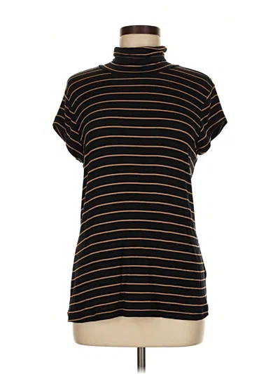 Pre-owned Cabi Short Sleeve Turtleneck In Black