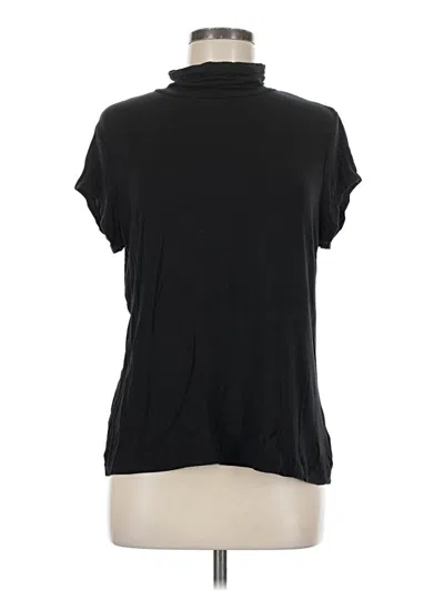 Pre-owned Cabi Short Sleeve Turtleneck In Black