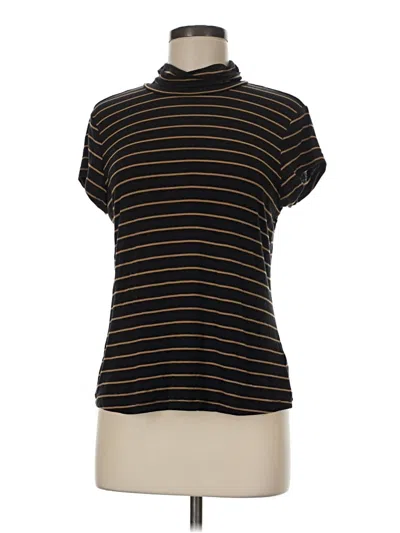 Pre-owned Cabi Short Sleeve Turtleneck In Black