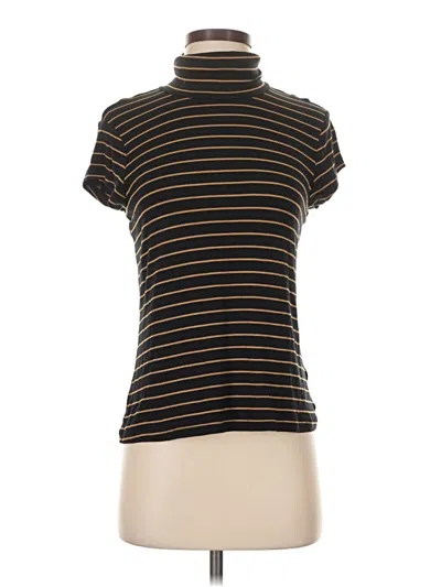 Pre-owned Cabi Short Sleeve Turtleneck In Black