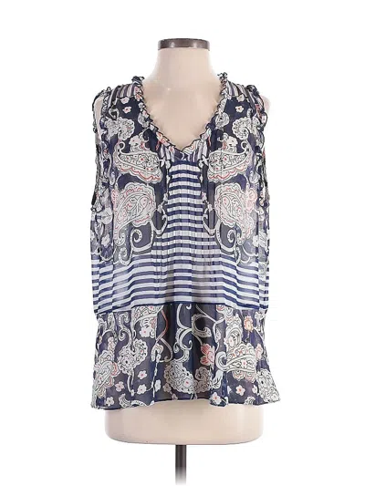 Pre-owned Cabi Sleeveless Blouse In Blue