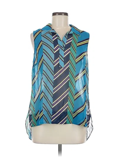 Pre-owned Cabi Sleeveless Blouse In Blue