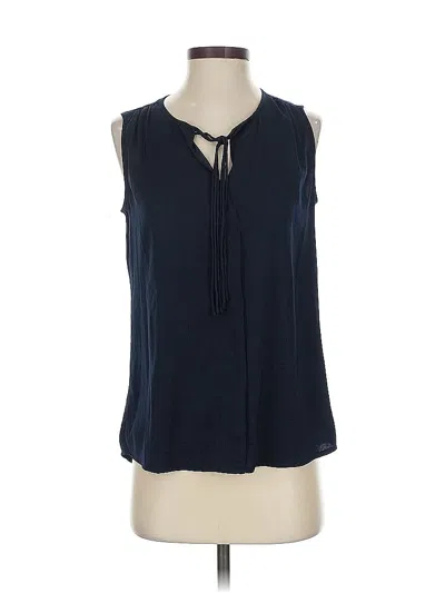 Pre-owned Cabi Sleeveless Blouse In Blue