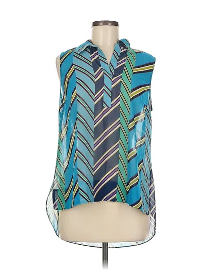 Pre-owned Cabi Sleeveless Blouse In Blue