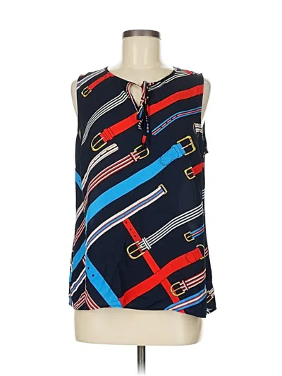 Pre-owned Cabi Sleeveless Blouse In Blue