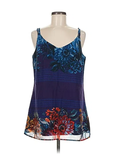 Pre-owned Cabi Sleeveless Blouse In Blue