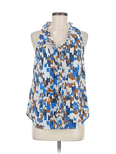 Pre-owned Cabi Sleeveless Blouse In Blue