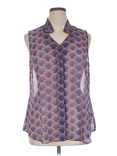 Pre-owned Cabi Sleeveless Blouse In Blue