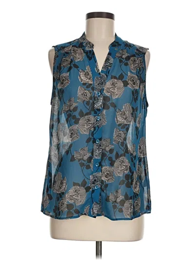 Pre-owned Cabi Sleeveless Blouse In Blue