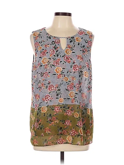 Pre-owned Cabi Sleeveless Blouse In Blue