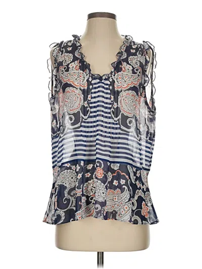 Pre-owned Cabi Sleeveless Blouse In Blue