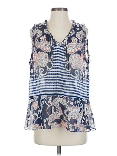 Pre-owned Cabi Sleeveless Blouse In Blue