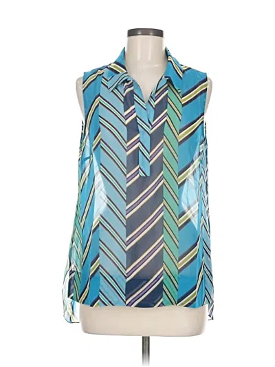 Pre-owned Cabi Sleeveless Blouse In Blue