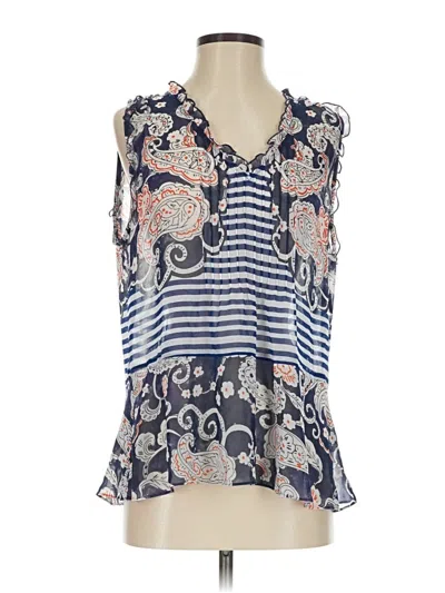 Pre-owned Cabi Sleeveless Blouse In Blue