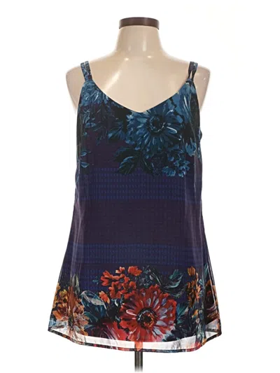 Pre-owned Cabi Sleeveless Blouse In Blue