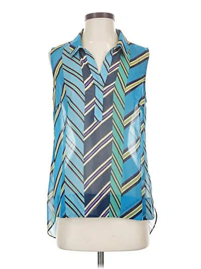 Pre-owned Cabi Sleeveless Blouse In Blue