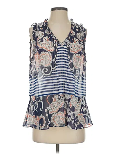 Pre-owned Cabi Sleeveless Blouse In Blue