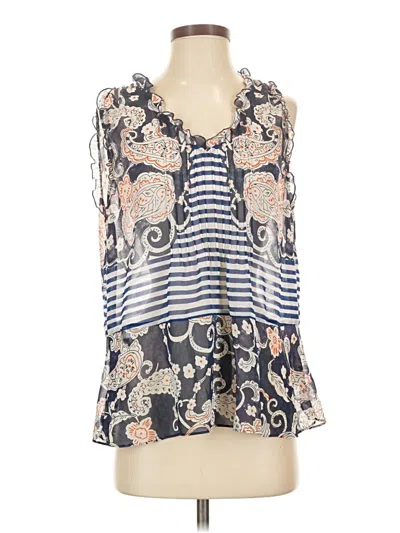 Pre-owned Cabi Sleeveless Blouse In Blue