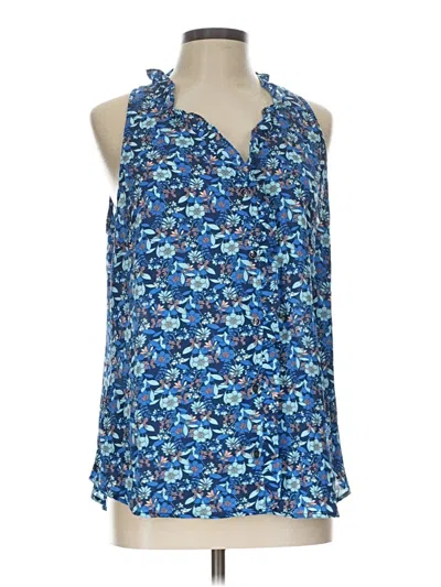 Pre-owned Cabi Sleeveless Blouse In Blue