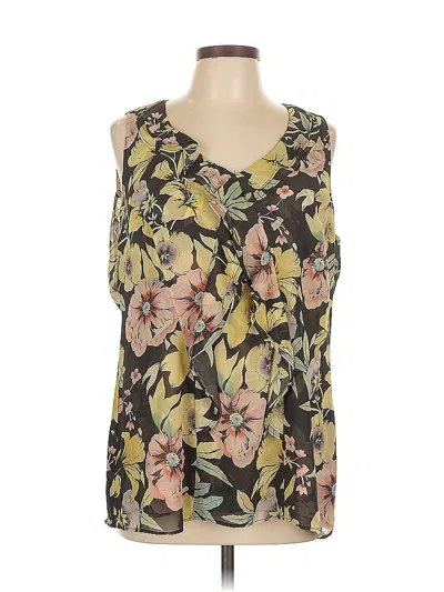 Pre-owned Cabi Sleeveless Blouse In Brown