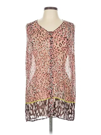 Pre-owned Cabi Sleeveless Blouse In Brown