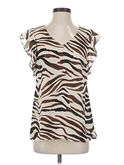 Pre-owned Cabi Sleeveless Blouse In Brown