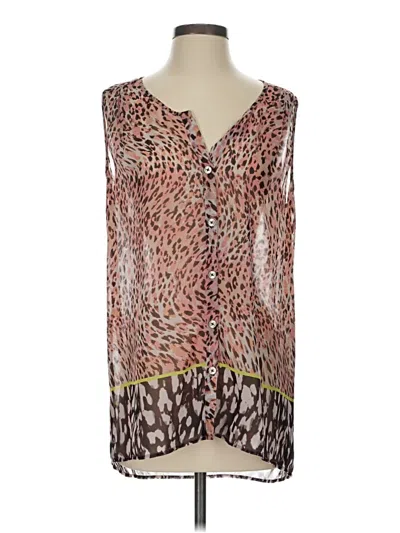 Pre-owned Cabi Sleeveless Blouse In Brown
