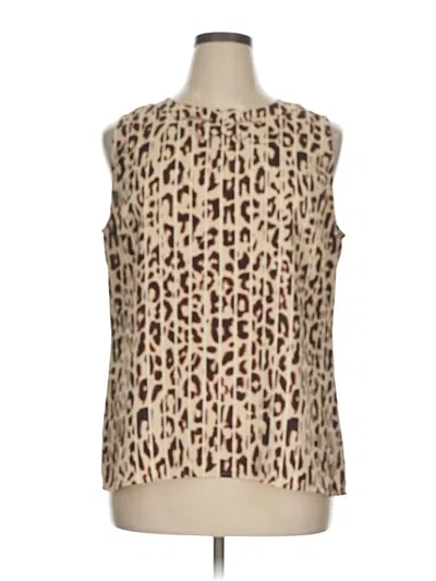 Pre-owned Cabi Sleeveless Blouse In Brown