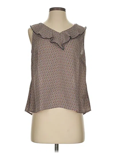 Pre-owned Cabi Sleeveless Blouse In Brown