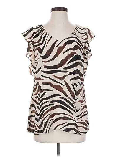 Pre-owned Cabi Sleeveless Blouse In Brown