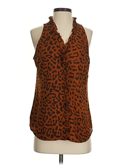 Pre-owned Cabi Sleeveless Blouse In Brown