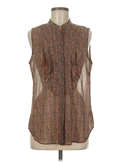 Pre-owned Cabi Sleeveless Blouse In Brown