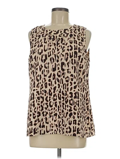 Pre-owned Cabi Sleeveless Blouse In Brown