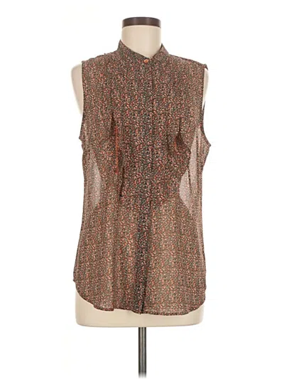 Pre-owned Cabi Sleeveless Blouse In Brown