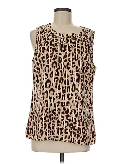 Pre-owned Cabi Sleeveless Blouse In Brown