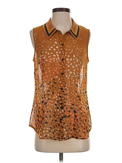 Pre-owned Cabi Sleeveless Blouse In Brown