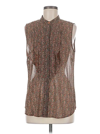 Pre-owned Cabi Sleeveless Blouse In Brown