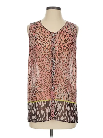Pre-owned Cabi Sleeveless Blouse In Brown