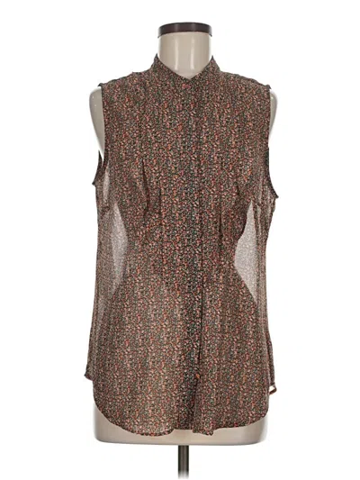 Pre-owned Cabi Sleeveless Blouse In Brown